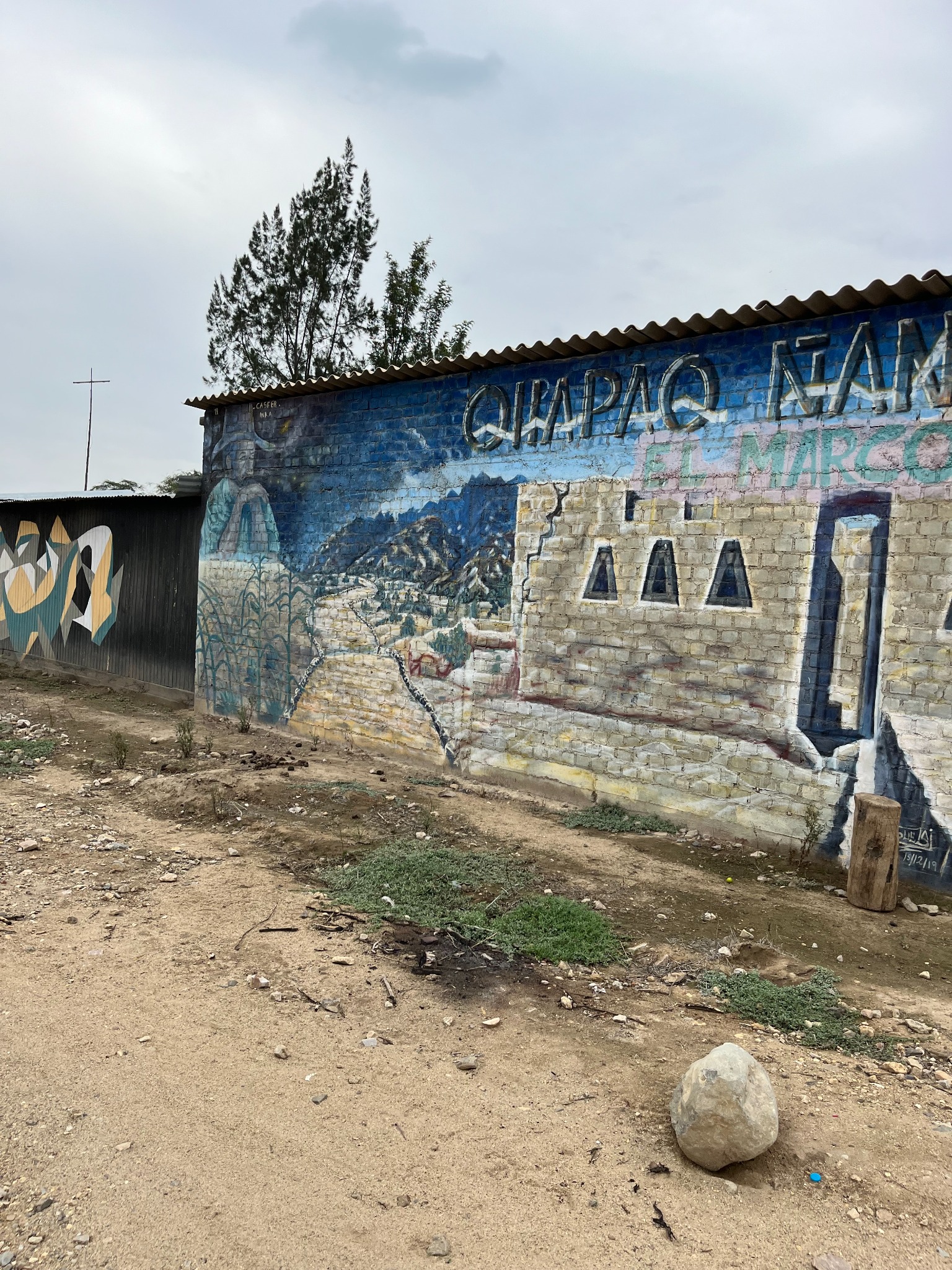 Detalle del mural sobre Qhapaq Ñan en El Marco